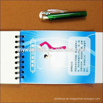 Umweltfreundliche pp-cover Spirale gewickeltes Notebook mit Stift
